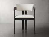 Rodin Dining Arm Chair in Vesuvio Black